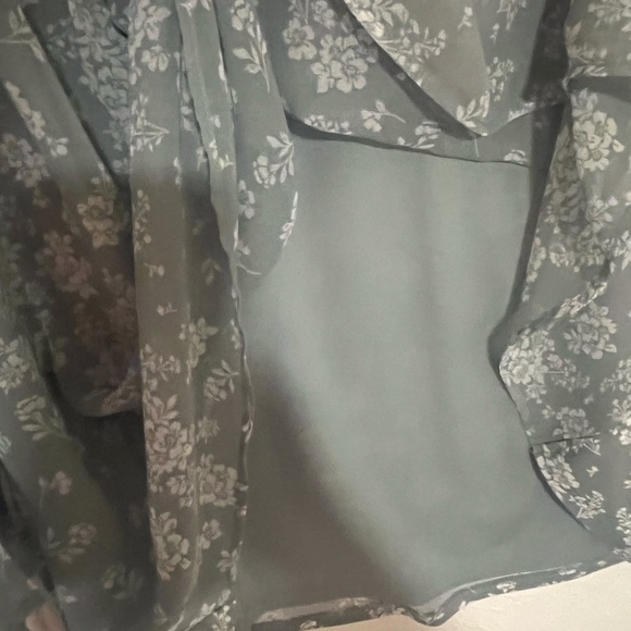 Charter Club v neck blouse with flutter sleeves - Picture 4 of 4